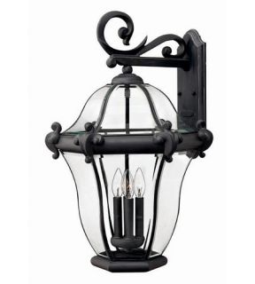 San Clemente 4 Light Outdoor Wall Lights in Museum Black 2446MB