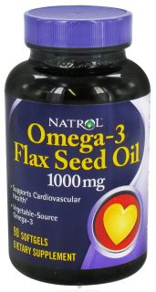 Natrol   Omega 3 Flax Seed Oil 1000 mg.   90 Softgels