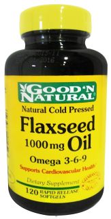 Good N Natural   Flaxseed Oil 1000 mg.   120 Softgels