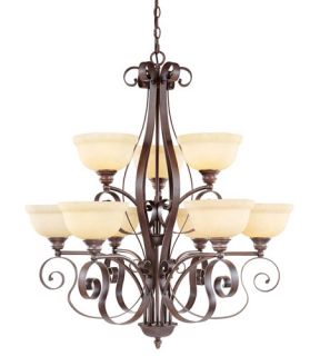 Manchester 9 Light Chandeliers in Imperial Bronze 6159 58