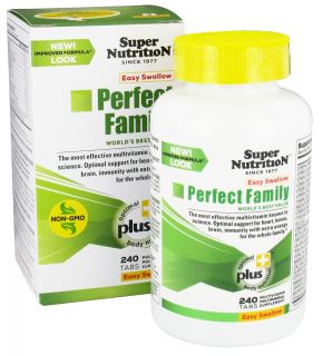 Super Nutrition   Perfect Family Easy Swallow   240 Vegetarian Tablets formerly Perfect Blend