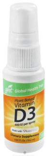 Global Health Trax (GHT)   Plant Based Vitamin D3 Spray 400 IU   0.65 oz.