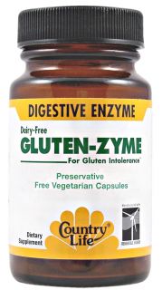 Country Life   Gluten Zyme For Gluten Intolerance Dairy Free   60 Vegetarian Capsules