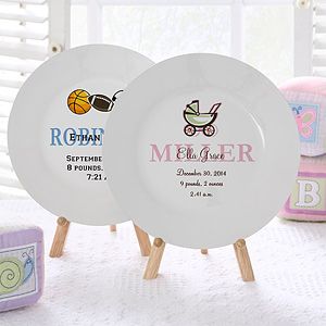 Personalized Baby Plates   Baby Birth Plates