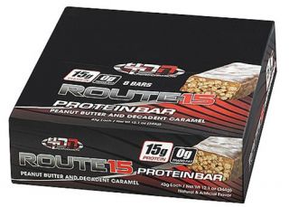 4 Dimension Nutrition   Route 15 Protein Bar Peanut Butter and Decadent Caramel   1.51 oz.