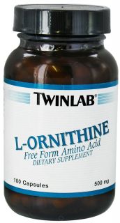 Twinlab   L Ornithine 500 mg.   100 Capsules