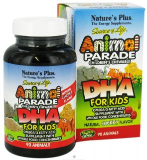 Natures Plus   Animal Parade Childrens DHA Cherry   90 Chewable Tablets