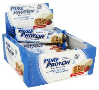Pure Protein   High Protein Bar with Greek Yogurt Style Coating Strawberry   2.75 oz.