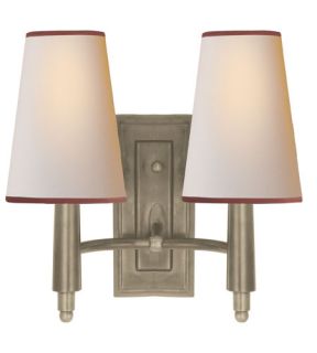 Thomas Obrien Farlane 2 Light Wall Sconces in Antique Nickel TOB2046AN NP/RT
