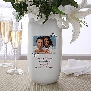 Personalized Wedding Photo Flower Vase