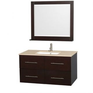 Centra 42 Single Bathroom Vanity Set by Wyndham Collection   Espresso