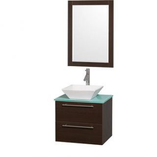 Amare 24 Wall Mounted Bathroom Vanity Set with Vessel Sink by Wyndham Collectio
