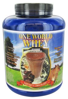 One World Whey   Protein Power Food Natures Chocolate   5 lbs.