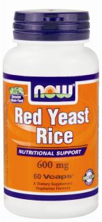 NOW Foods   Red Yeast Rice 600 mg.   60 Vegetarian Capsules