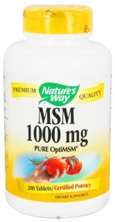 Natures Way   MSM 1000 mg.   200 Tablets