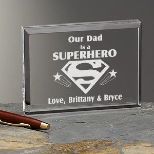 Personalized Sculpture for Dad   Dad Is A Superhero Message