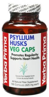 Yerba Prima   Psyllium Husk Vegetarian Capsules   180 Capsules