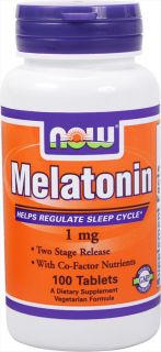 NOW Foods   Melatonin 1 mg.   100 Tablets
