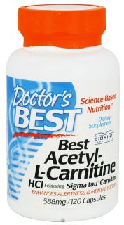 Doctors Best   Best Acetyl L Carnitine Featuring Sigma Tau Carnitine 588 mg.   120 Capsules