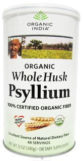 Organic India   Fiber Harmony Certified Organic Psyllium Whole Husk   12 oz.