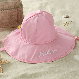 Personalized Pink Sun Hat for Baby Girls