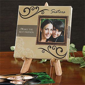 Personalized Photo Canvas Art   Sisters Love