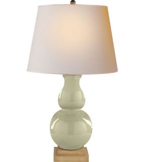 E.F. Chapman Gourd 1 Light Table Lamps in Celadon Crackle Porcelain CHA8615CC NP