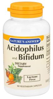 Natures Answer   Acidophilus and Bifidum   90 Vegetarian Capsules