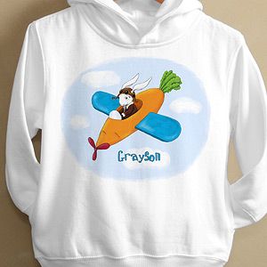 Personalized Toddler Easter Hoodies   Retro Rabbit