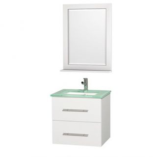 Centra 24 Single Bathroom Vanity Set by Wyndham Collection   White