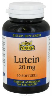 Natural Factors   Lutein 20 mg.   60 Softgels