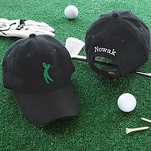 Golf Fan Personalized Golf Hat   Black