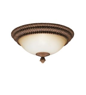 Larissa 3 Light Flush Mounts in Tannery Bronze W/ Gold Accent 8415TZG