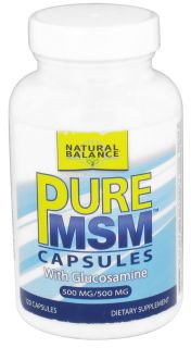 Natural Balance   Pure MSM with Glucosamine 500 mg.   120 Capsules (Formerly Trimedica)