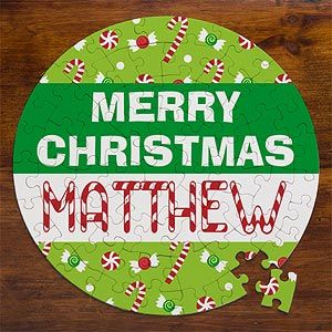 Personalized Holiday Jigsaw Puzzle   Merry Christmas
