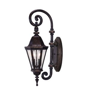 Canterbury 2 Light Outdoor Wall Lights in Bark And Gold KP 5 205 52