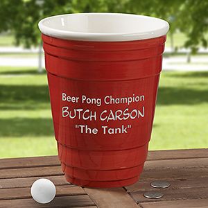 Personalized Big Red Party Cup Award