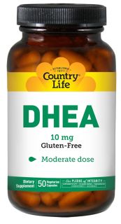 Country Life   DHEA Dehydroepiandrosterone 10 mg.   50 Vegetarian Capsules Formerly by Biochem