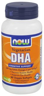 NOW Foods   Vegetarian DHA   90 Vegetarian Softgels
