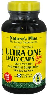 Natures Plus   Ultra One Daily Caps Iron Free   90 Vegetarian Capsules
