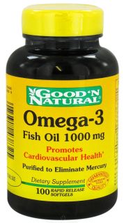 Good N Natural   Omega 3 Fish Oil 1000 mg.   100 Softgels