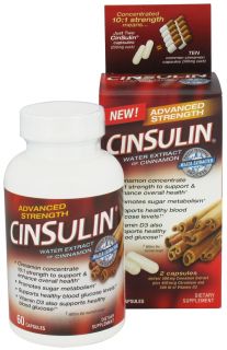 CinSulin   Water Extract of Cinnamon Advanced Strength   60 Capsules