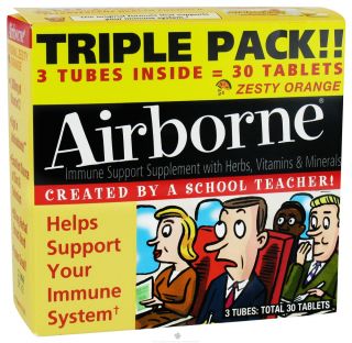Airborne   Triple Pack Original Orange   30 Tablets