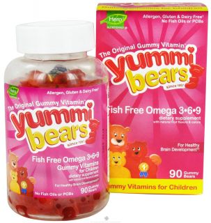 Hero Nutritional Products   Yummi Bears Childrens Omega 3 With Chia Seed   90 Gummies DAILY DEAL