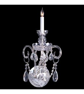 Traditional Crystal 1 Light Wall Sconces in Polished Chrome 1141 CH CL S