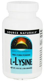 Source Naturals   L Lysine Free Form Powder   3.53 oz.