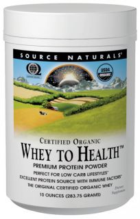 Source Naturals   Whey To Health Premium Protein Powder Concentrate Certified Organic   10 oz. DAILY DEAL