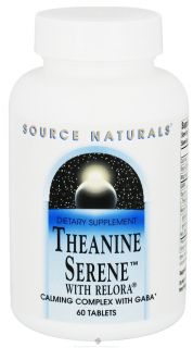 Source Naturals   Theanine Serene with Relora   60 Tablets Contains Magnolia Bark