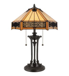 Tiffany 2 Light Table Lamps in Vintage Bronze TF6669VB