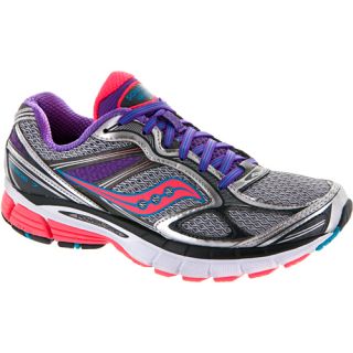 Saucony Guide 7 Saucony Womens Running Shoes Silver/ViZi PRO Coral/Purple